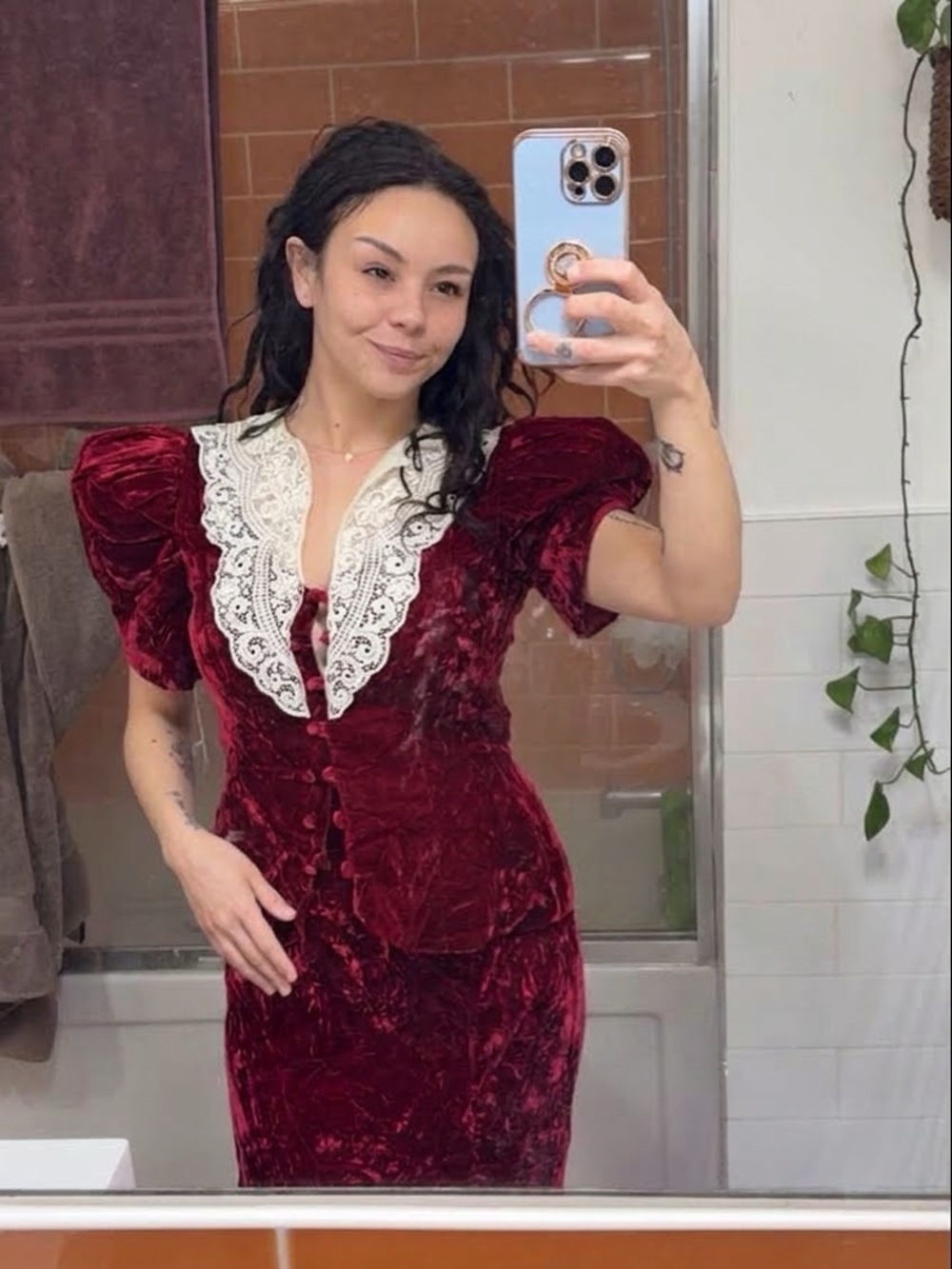 NWT Vintage 2 Piece Velour Set